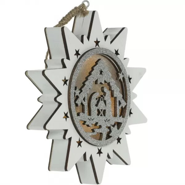 Dřevěná hvězda s betlémem Retlux RXL 463