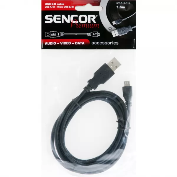 SCO 512-015 USB A/M-Micro B SENCOR