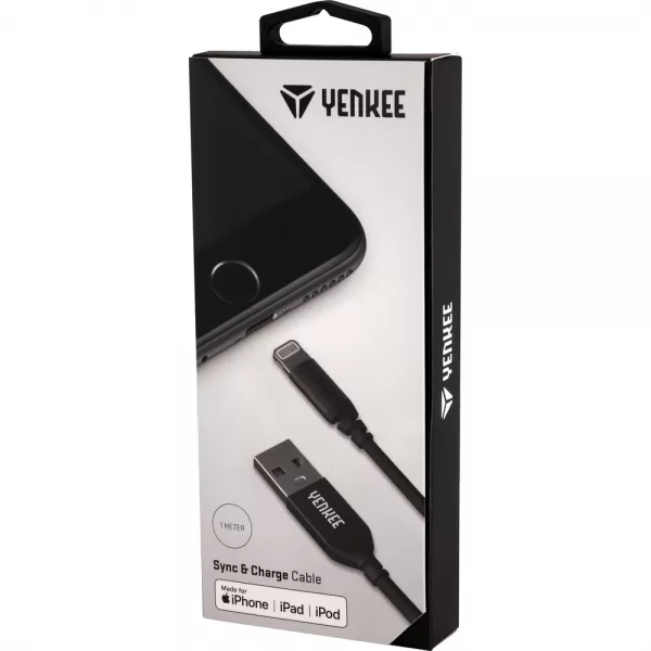 YCU 611 BK USB / lightning 1m YENKEE