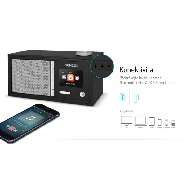 SIR 5000WDB INTERNETOVÉ RADIO SENCOR