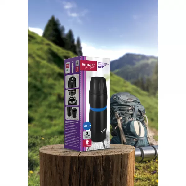 TERMOSKA 480ml ČERNÁ/MOD CUP LAMART LT4053