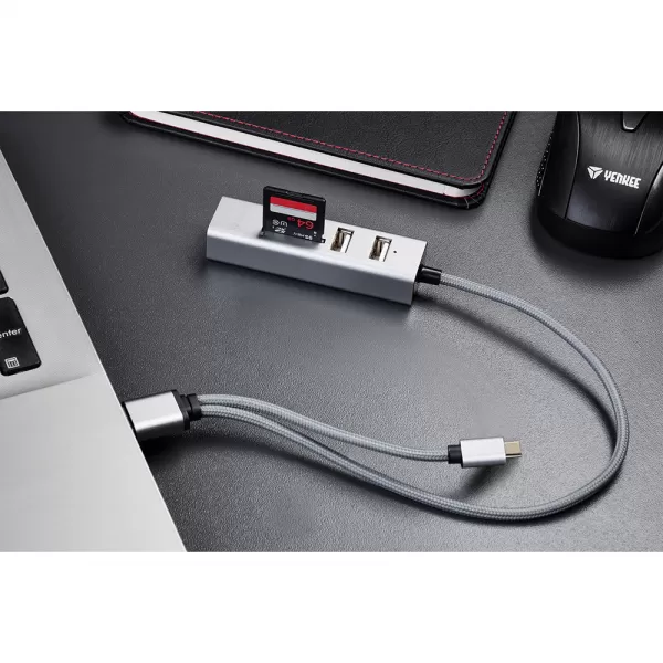 YHC 103SR USB C OTG HUB + čtečka YENKEE