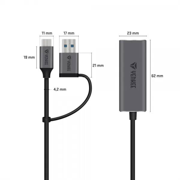 YTC 013 USB C na RJ-45 Ethernet YENKEE