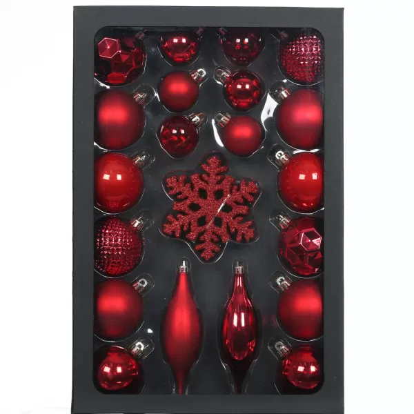 Sada ozdob 25ks ČERVENÉ RETLUX RXL 386