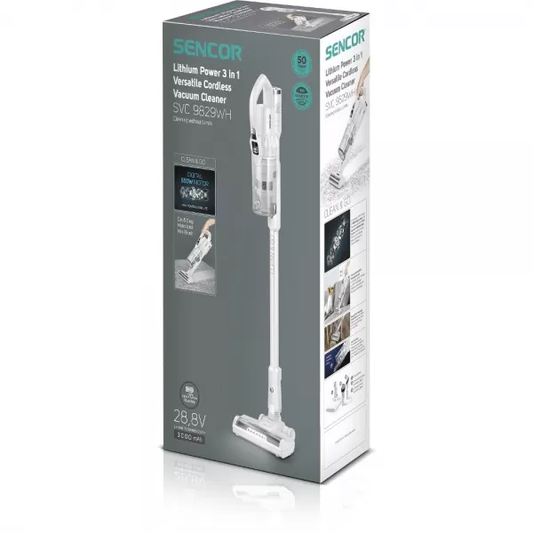 Tyčový vysavač 3 v 1 SENCOR SVC 9829WH