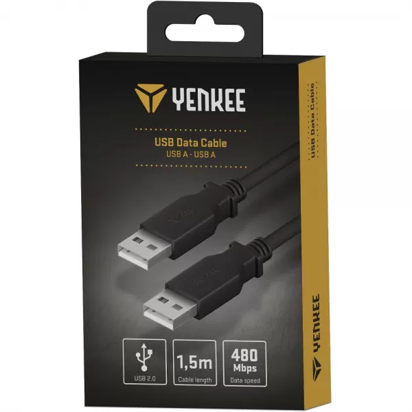 YCU 012 BK USB A 2.0 M/M Prop.kab YENKEE