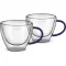 SET 2 cappuccino MODRÝ 190 VASO LAMART LT9116