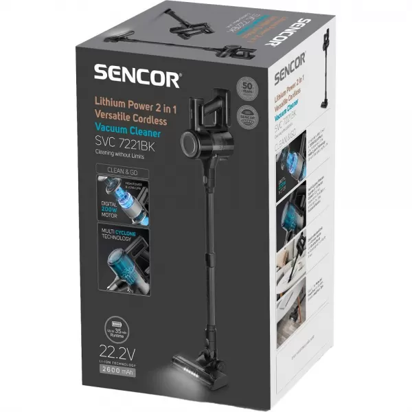 Tyčový vysavač SENCOR SVC 7221BK