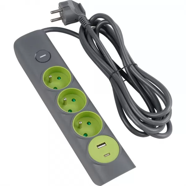 RPC 73 prodlužovací přívod 1,4m/3 3×1,5mm USB RETLUX