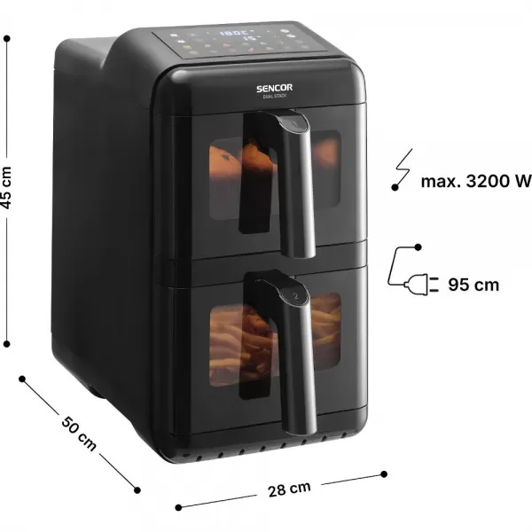 Horkovzdušná fritéza SENCOR SFR 1260BK