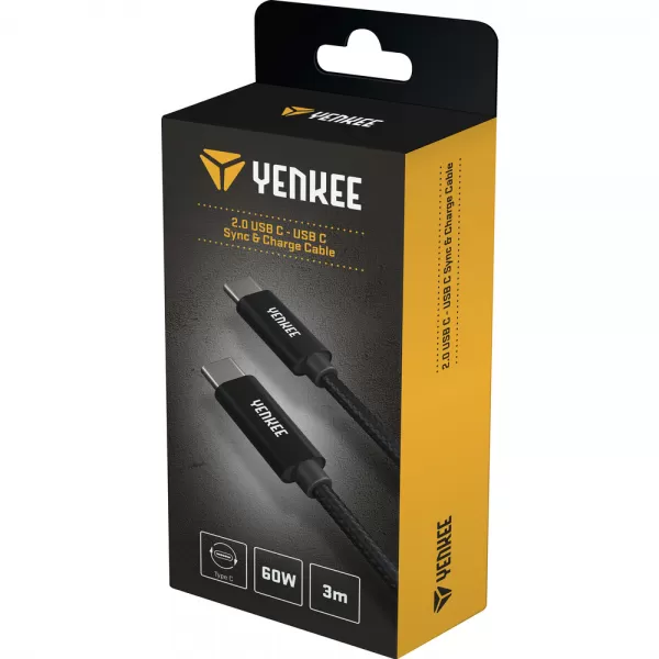 YCU C103 BK kabel USB C-C 2.0/ 3m YENKEE