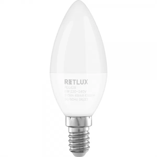 RLL 428 C37 E14 candle 6W DL RETLUX