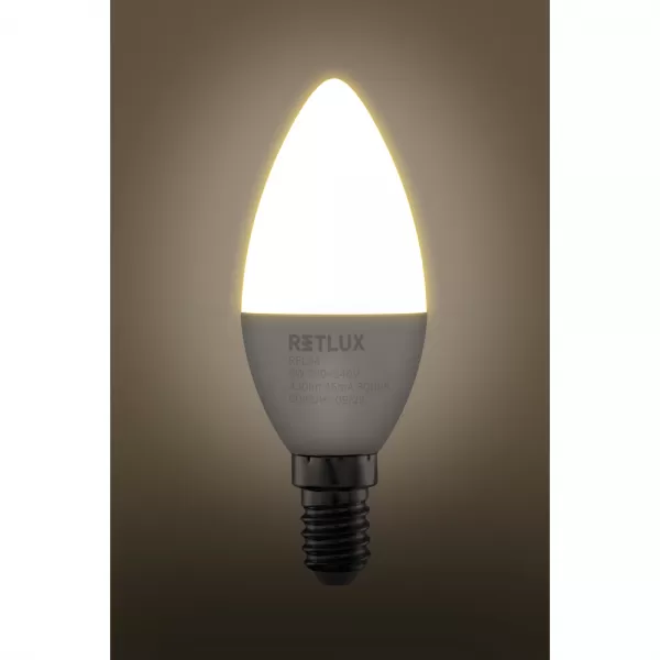 REL 34 LED C37 2x5W E14 WW RETLUX