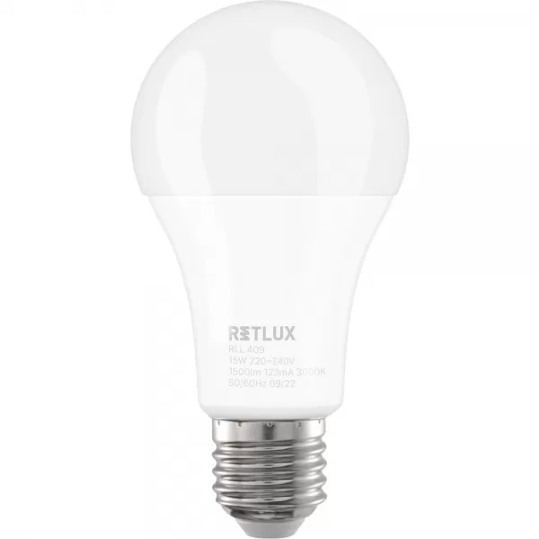 RLL 409 A65 E27 bulb 15W WW RETLUX