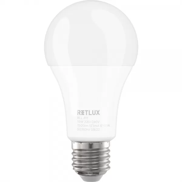 RLL 411 A65 E27 bulb 15W DL RETLUX