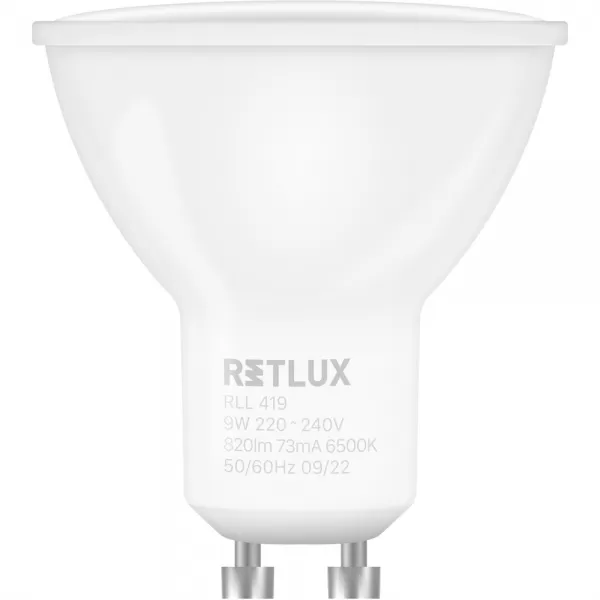 RLL 419 GU10 bulb 9W DL RETLUX