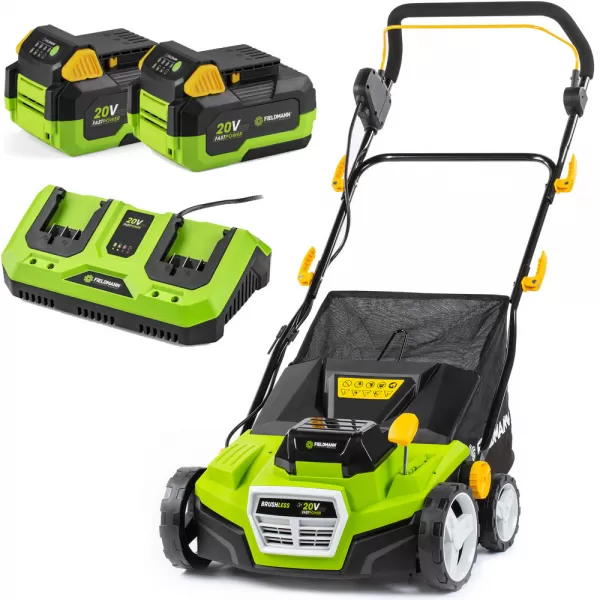 Aku vertikutátor FIELDMANN FZV 70905-0 2x20V + 2x Akumulátor 4Ah FDUZ 79040 + Nabíječka FDUZ 79110